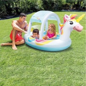 NEW Intex Unicorn Spray Portable Pool Baby Toddler Removable Sun Shade 100 x 52